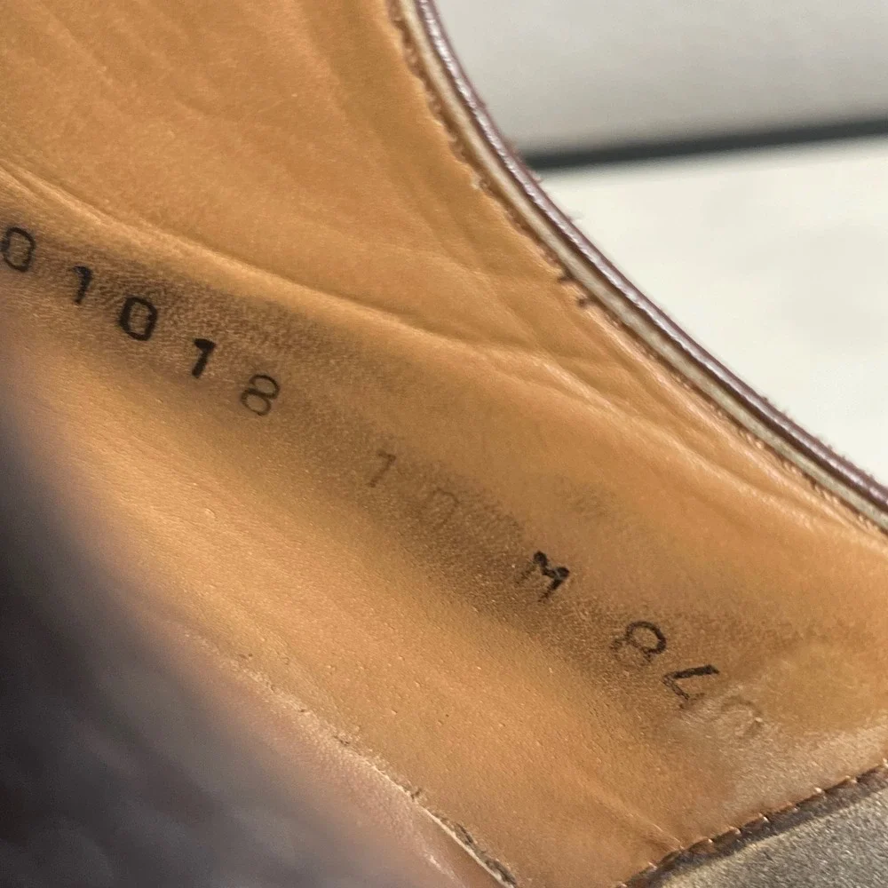 COLE HAAN Brown Pebble Leather Split‎ Toe Oxfords Dress Shoes Men's Size 10 M